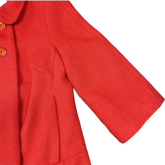 ❄️ Banana Republic Womens Orange Knit Double Breasted Pea Coat Jacket Size XS - Picture 5 of 11